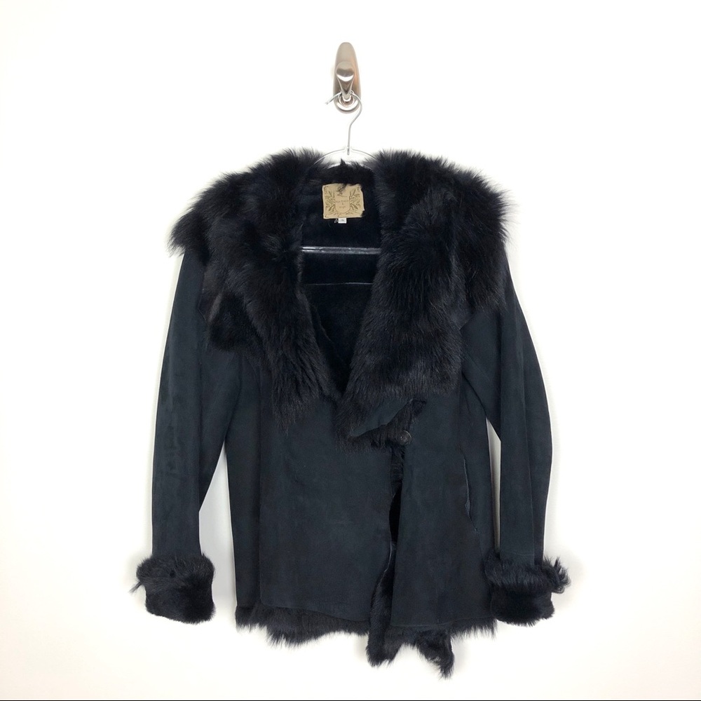 Nigel Preston | Suede Fur Shearling Jacket Black S